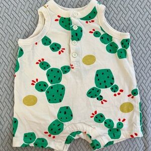 Hanna Andersson Cactus Print Baby Romper